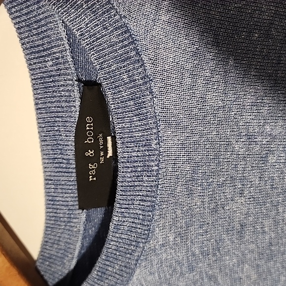 rag & bone Small Extra Fine Wool and Linen Blend Crewneck Sweater Perfect Cond. - Picture 3 of 8